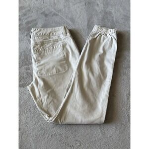 Cabi Women's Size 2 Elastic Back Ankle Compas Pants Oyster White‎ Indie Boho